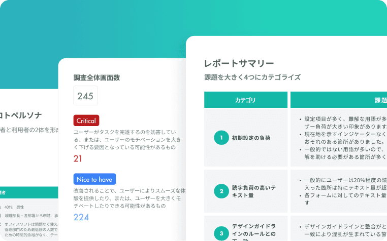 UX改善戦略レポート納品